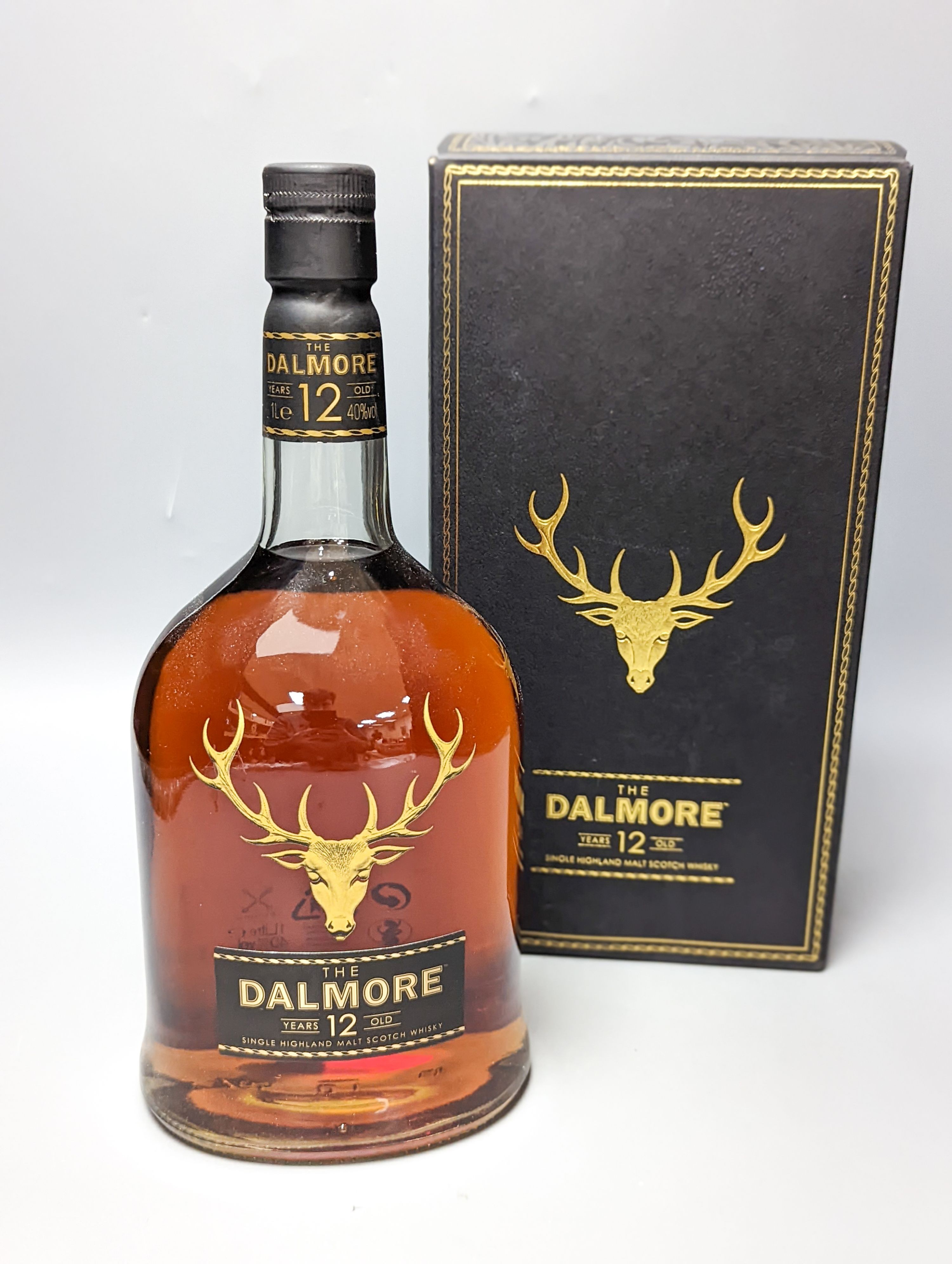 Four assorted bottle of single malt whisky including The Dalmore 12 years old, The Glendronach Original aged 12 years, Cardhu aged 12 years and The Glenrothes distilled in 1989, three boxed.
